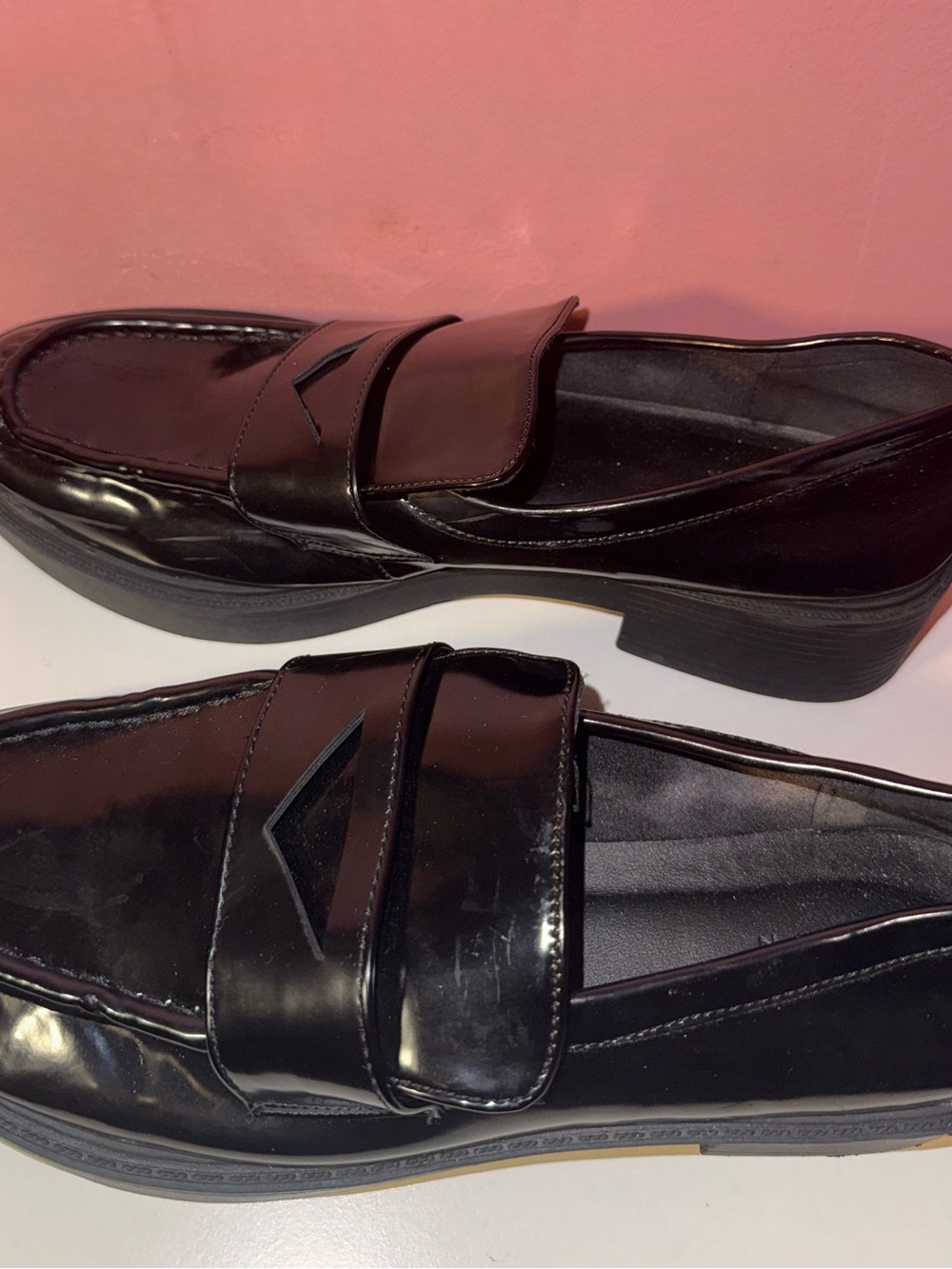 ASOS black leather loafers in Womens US 10